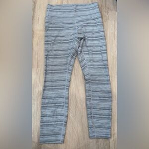 Lululemon grey, black, white Striped Leggings